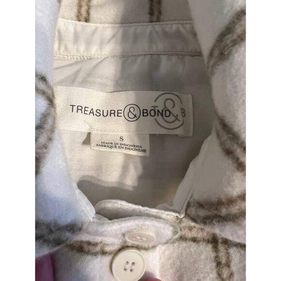 Treasure & Bond NWT Plaid Flannel Jacket Shacket Women's Size Small - Picture 9 of 15